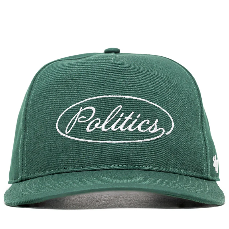 Politics Alternate Script Logo Snapback - Dark Green