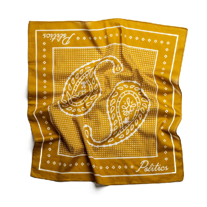 Politics Paisley Bandana - Mustard