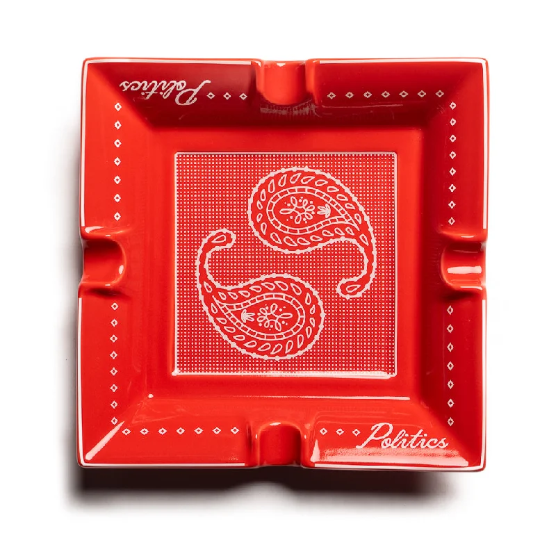 Politics Paisley Tray - Red