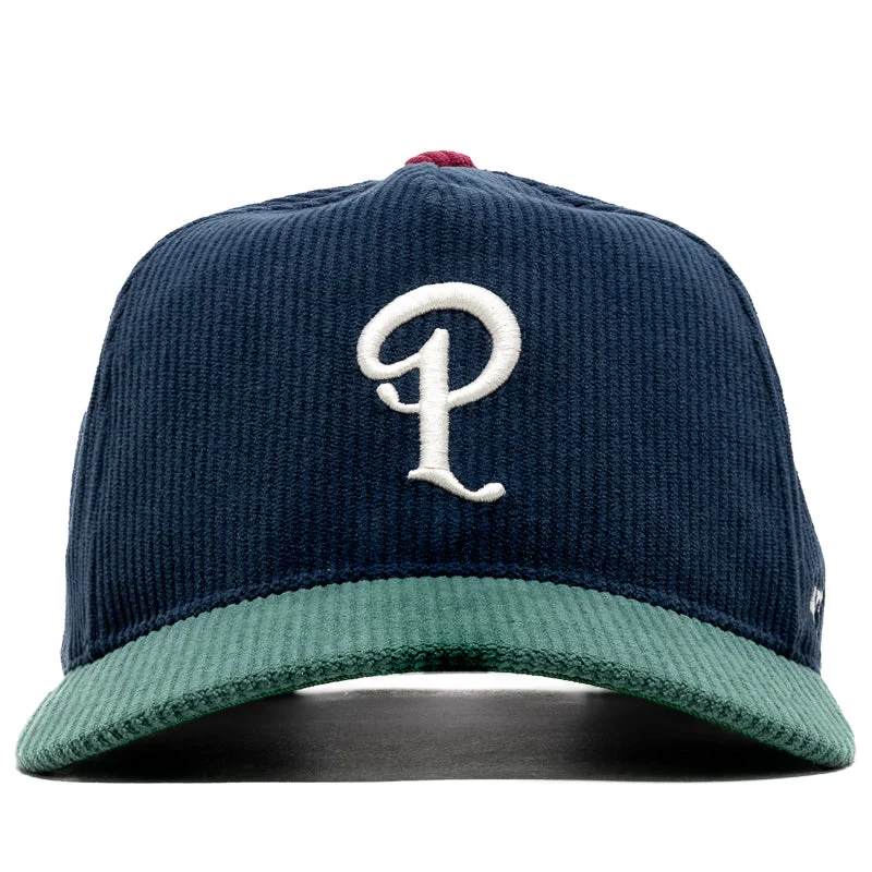 Politics x 47 Brand Corduroy Hitch Snapback - Navy/Green