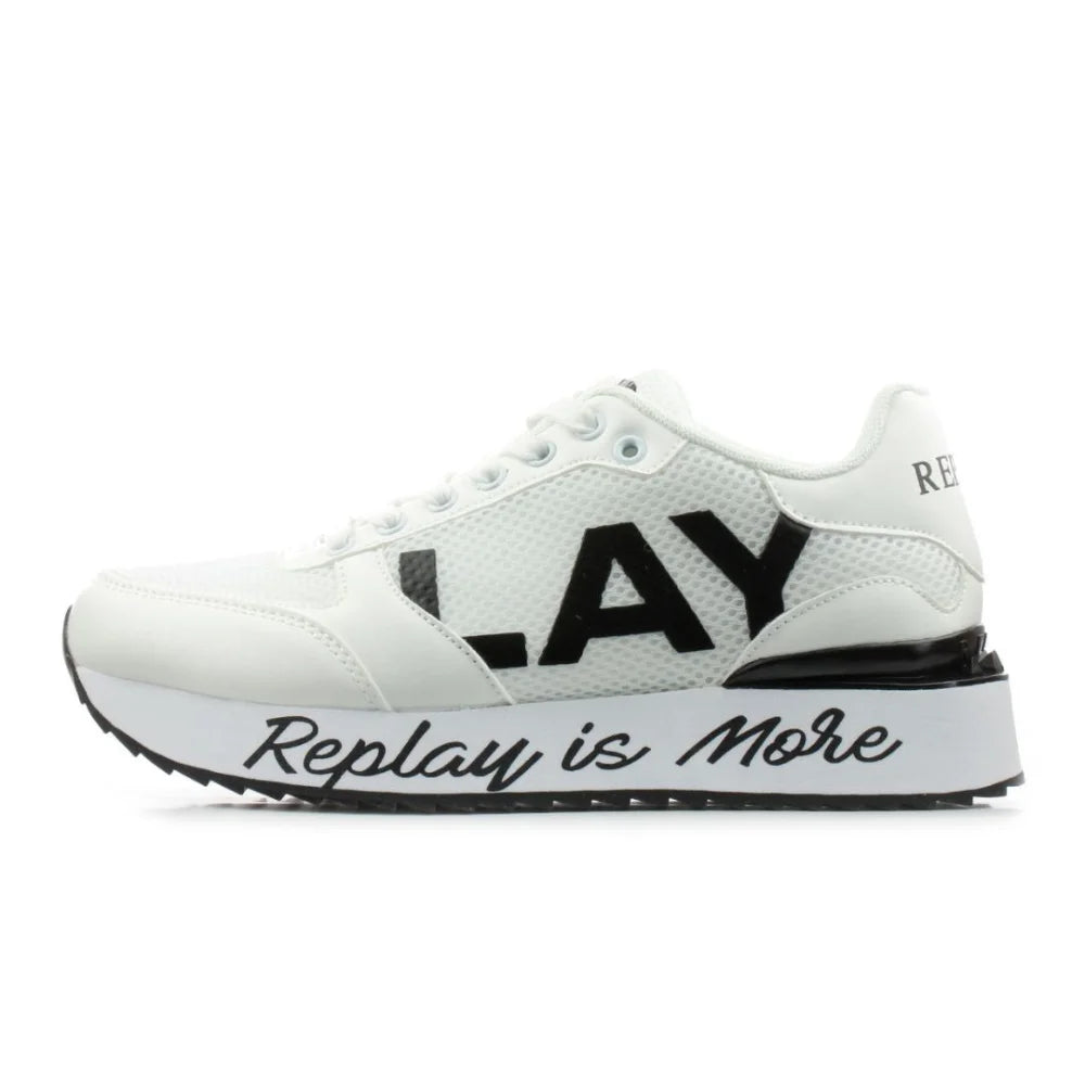 REPLAY Penny Mesh Women Sneakers RS630097T-WHTBLK