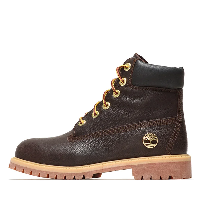 Timberland 6" Lace Up Waterproof Boot 'Espresso' (GS) - Dark Brown