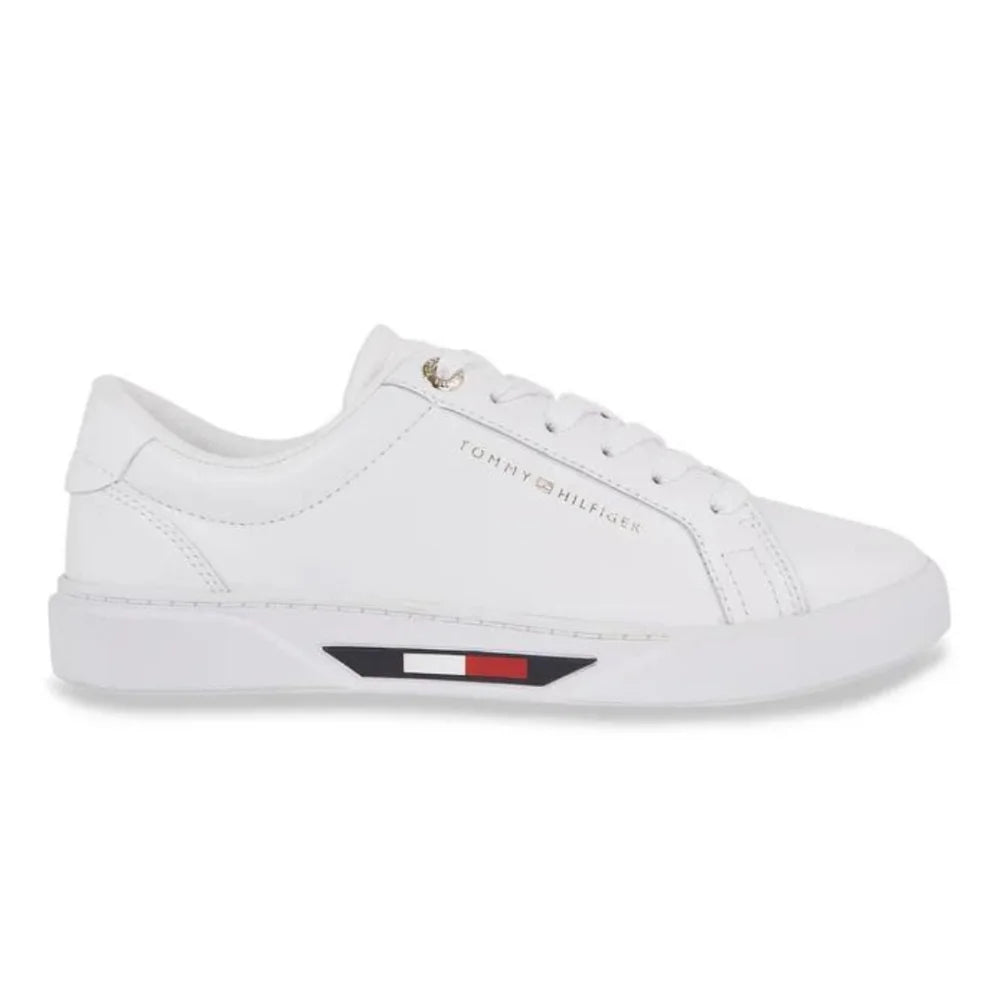 Tommy Hilfiger Global Stripes Court Sneakers Women FW0FW07559-WHT