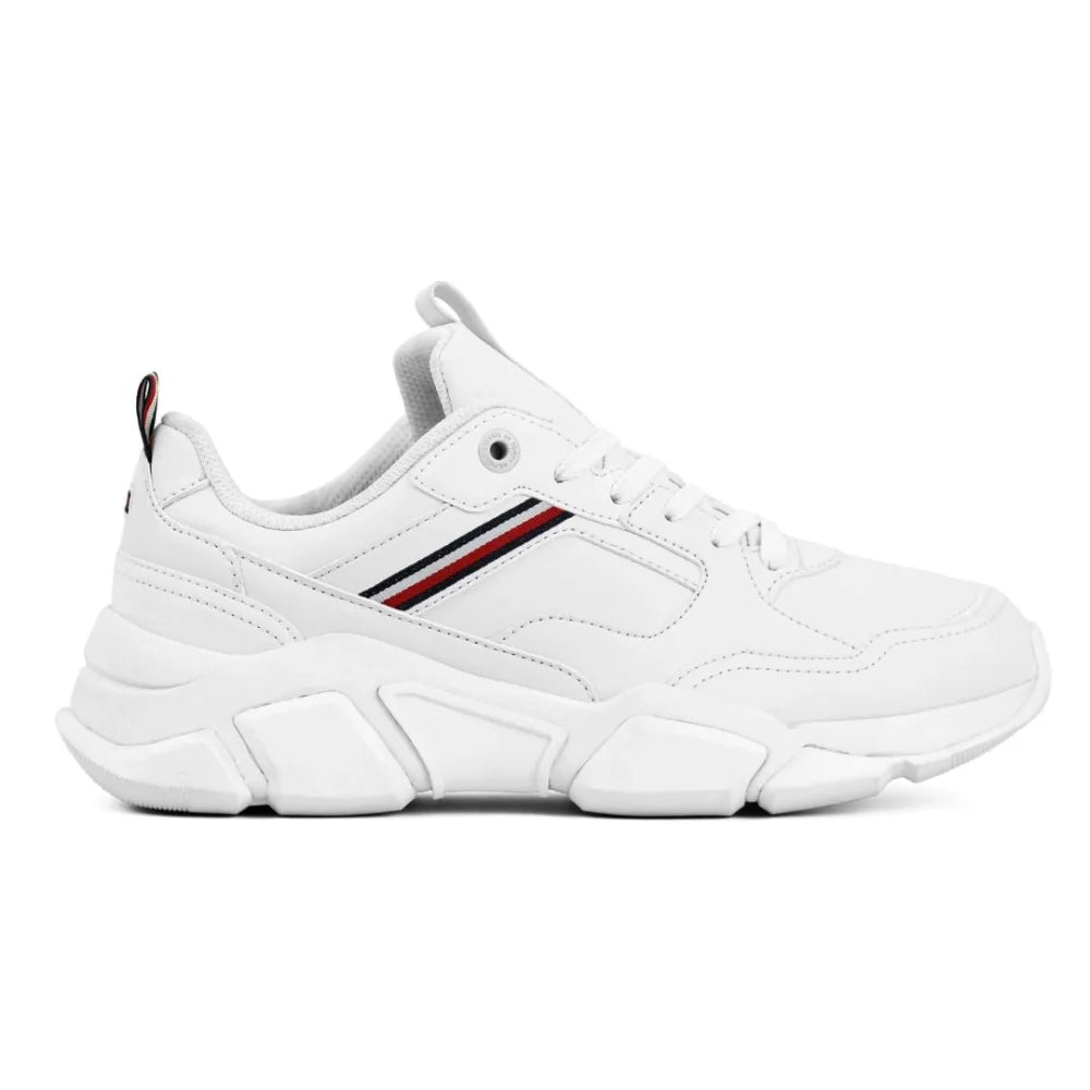 Tommy Hilfiger TH RWB Detail Runner WMN LTHR - WHT