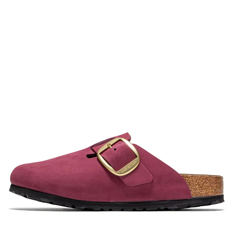 Women's Birkenstock Boston Big Buckle Nubuck - Berry Crush